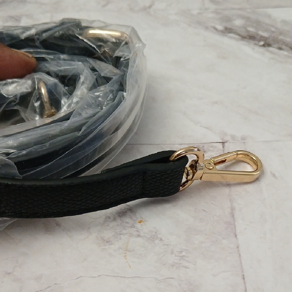 Black Strap with Gold Hardware